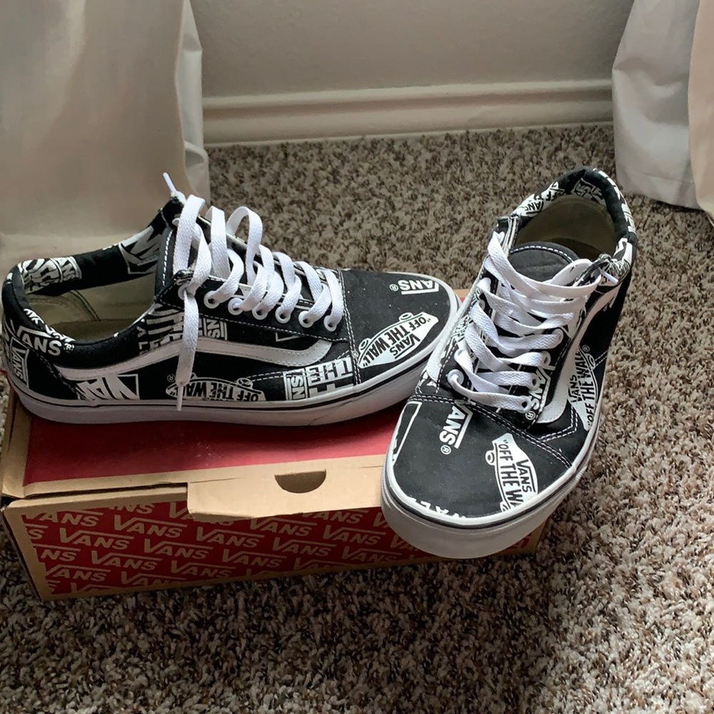 Black and white graphic vans